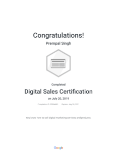 Digital Sales Certification