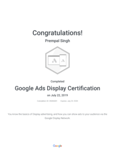 Google Ads Display Certification